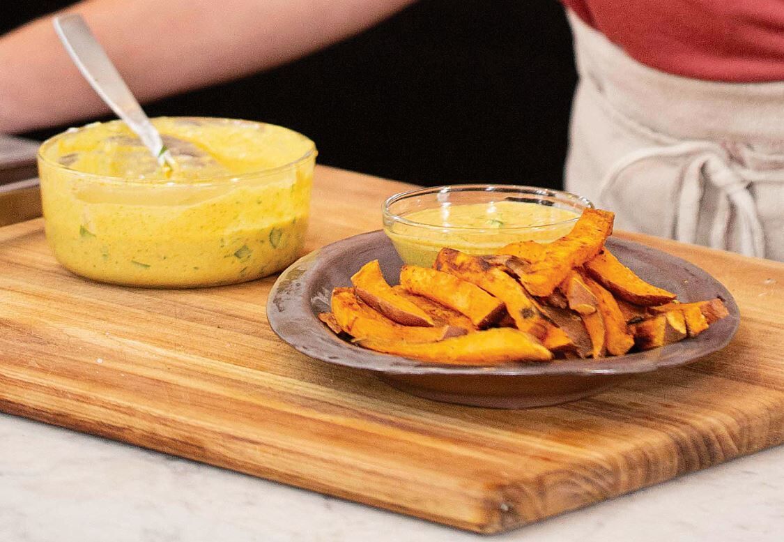 sweet potato fries and dip